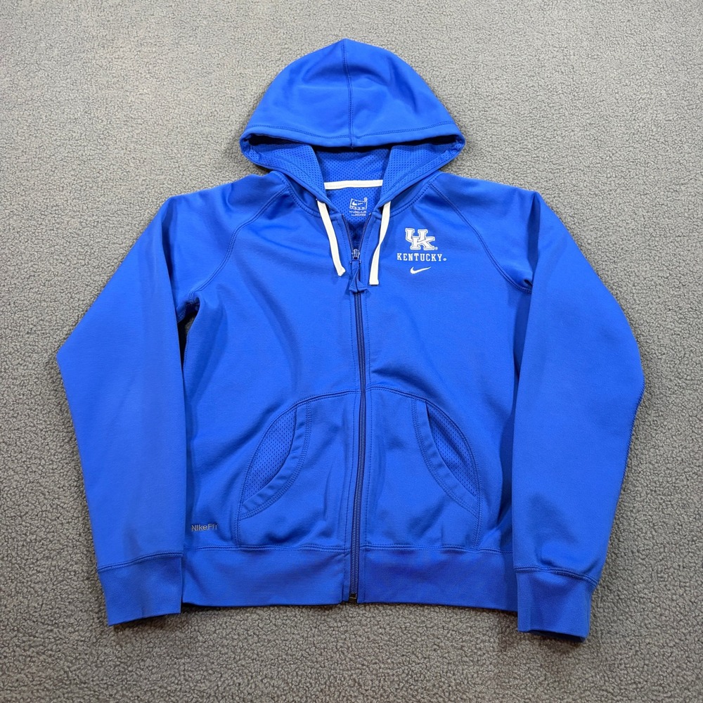 Nike Hoodie Women S Blue Kentucky Wildcats Full Zip NikeFit Sweatshirt H8TRG